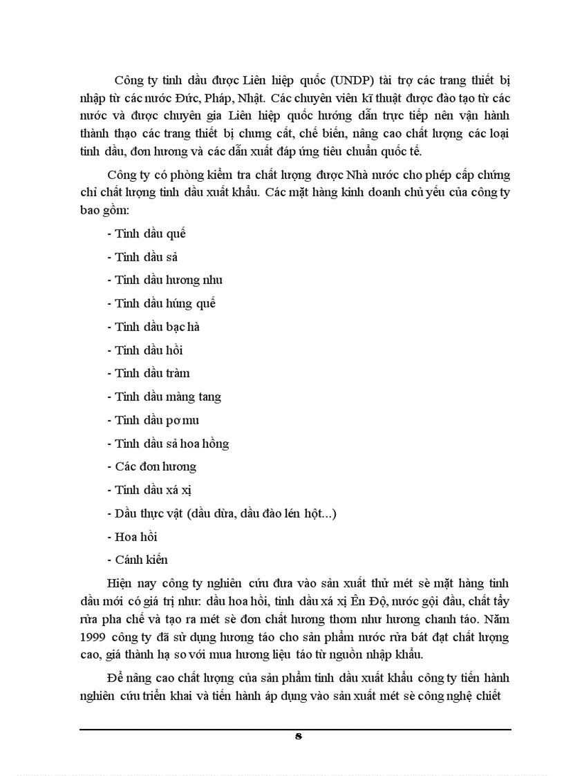 image for page Môi trường kinh doanh của công ty tinh dầu và các sản phẩm tự nhiên