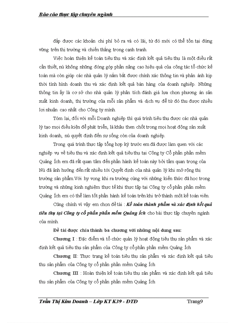 image for page Kế toán thành phẩm và xác định kết quả tiêu thụ tại Công ty cổ phần phần mềm Quảng Ích