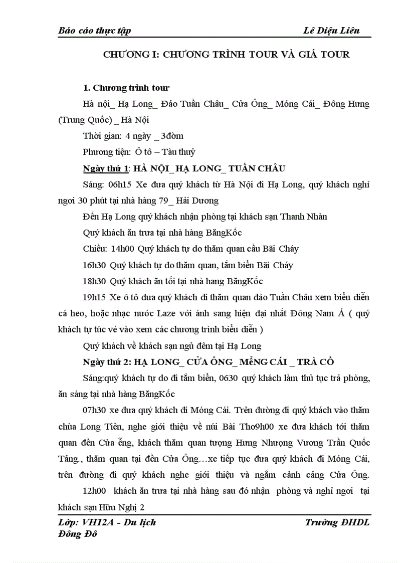 image for page Chất lượng của các dịch vụ du lịch