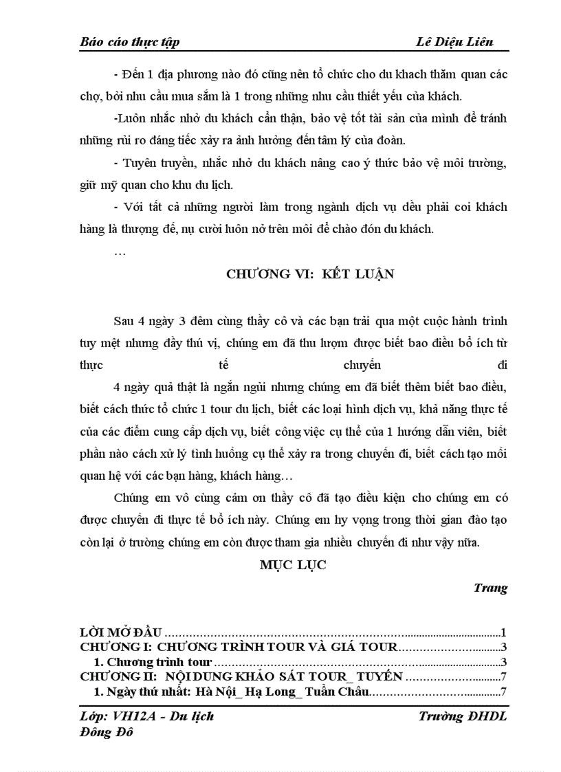 image for page Chất lượng của các dịch vụ du lịch