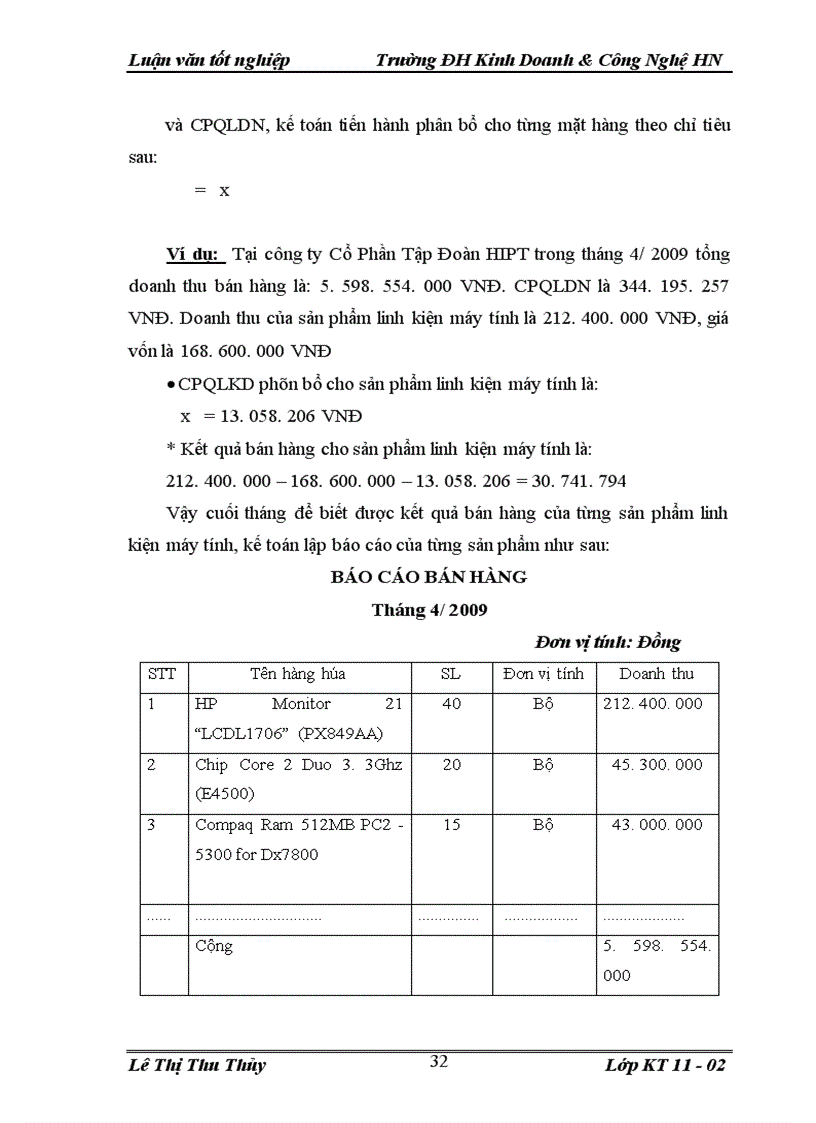 image for page Kế toán bán hàng và xác định kết quả bán hàng tại Công Ty Cổ Phần Tập Đoàn HIPT