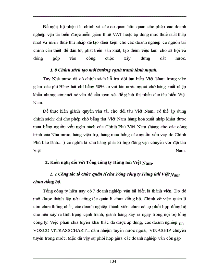 image for page Hoàn thiện công tác hoạch định chiến lược kinh doanh ở Công ty vận tải biển III-VINASHIP ------------------ vấn đề giành quyền vận tải hàng hoá cho Tổng công ty Hàng hải Việt Nam