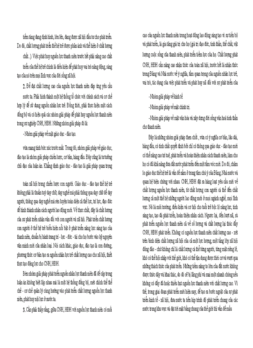 image for page Phát huy nguồn lực thanh niên trong sự nghiệp CNH, HĐH ở Việt Nam hiện nay