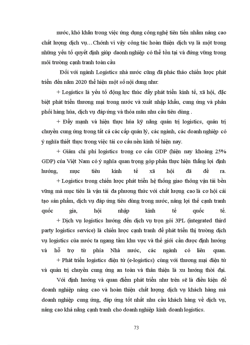 image for page Hoàn thiện dịch vụ khách hàng nhằm nâng cao khả năng cạnh tranh của doanh nghiệp logistics Việt Nam