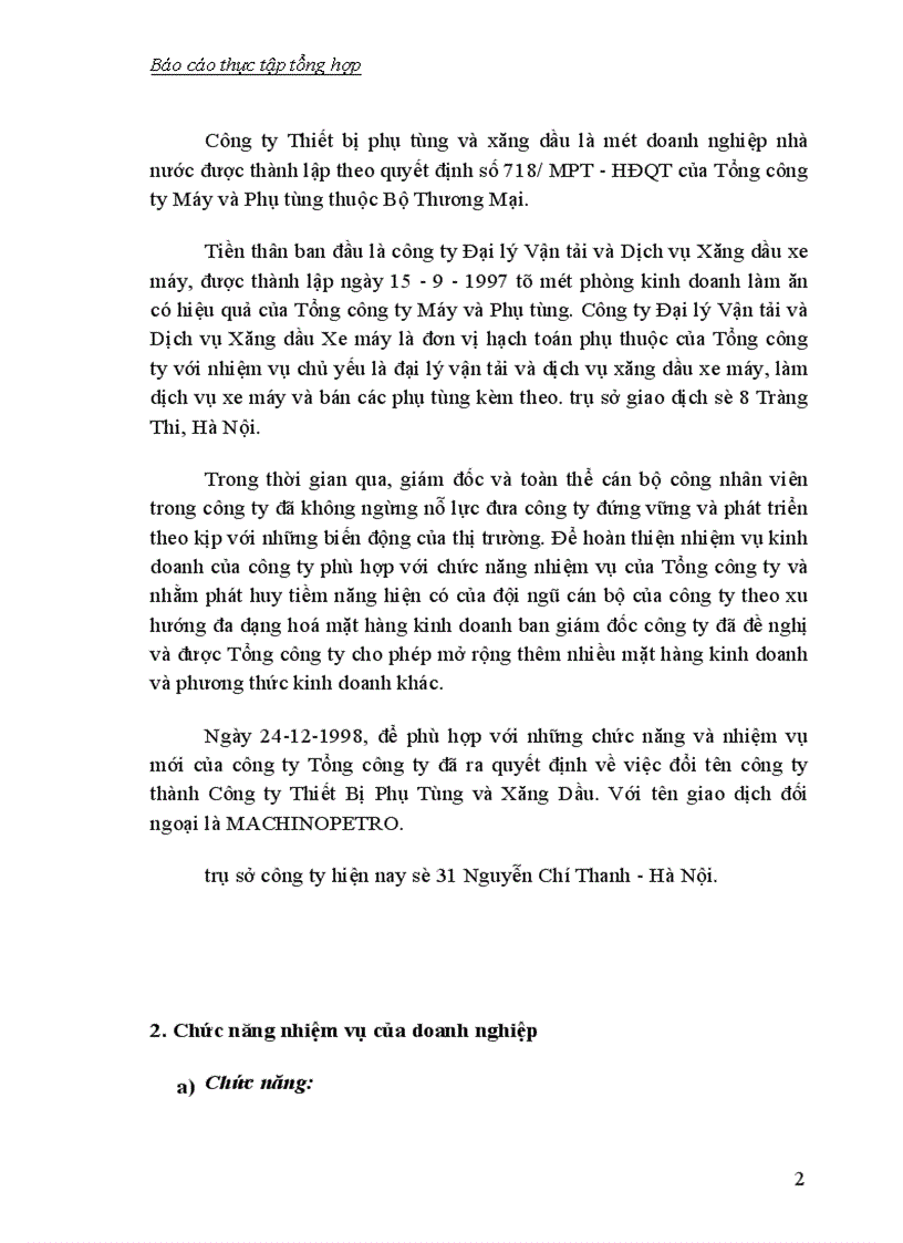 image for page Phân tích hoạt động kinh doanh của công ty Máy và Phụ tùng