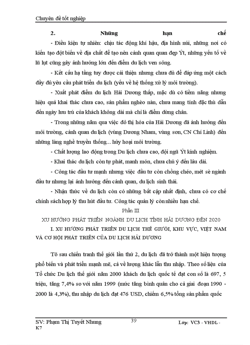 image for page Thực trạng ngành du lịch Hải Dương - xu hướng phát triển du lịch đến 2020.