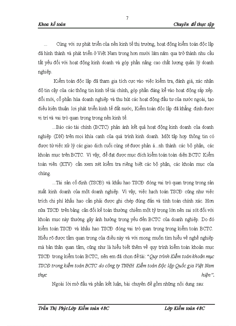 image for page Quy trình Kiểm toán khoản mục TSCĐ trong kiểm toán BCTC do công ty TNHH Kiểm toán Độc lập Quốc gia Việt Nam thực hiện