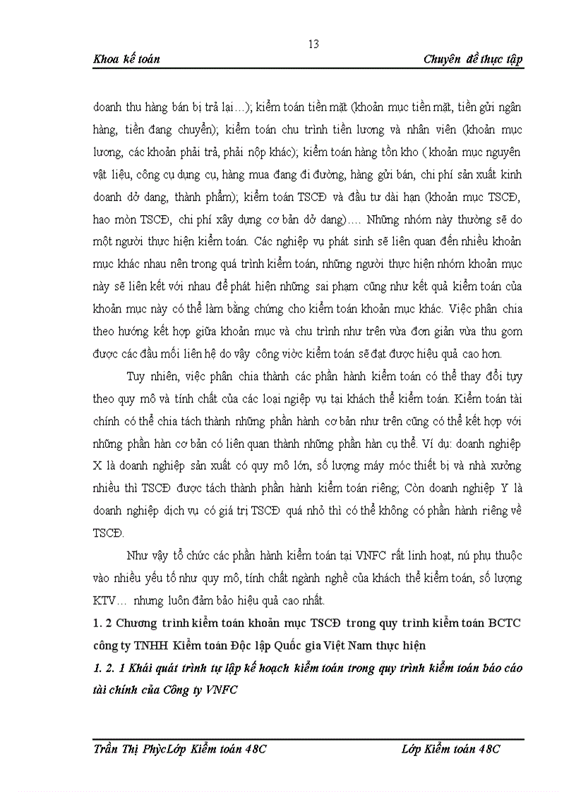 image for page Quy trình Kiểm toán khoản mục TSCĐ trong kiểm toán BCTC do công ty TNHH Kiểm toán Độc lập Quốc gia Việt Nam thực hiện