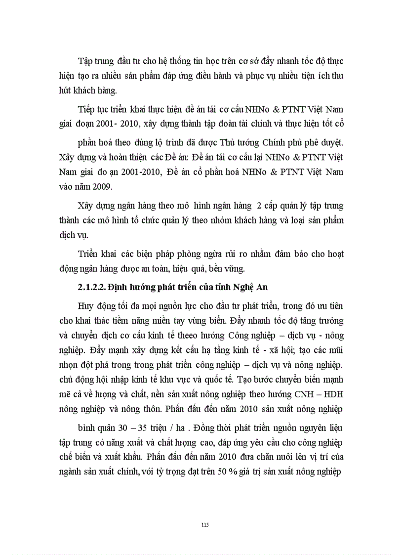 image for page Hoạt động kinh doanh của Ngân hàng Nông nghiệp và Phát triển Nông thôn Nghệ An