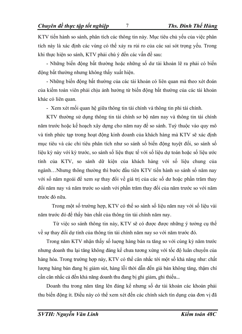 image for page Hoàn thiện thủ tục phân tích trong kiểm toán khoản mục doanh thu và giá vốn hàng bán trong kiểm toán báo cáo tài chính do công ty TNHH Dịch vụ Tư vấn Tài chính Kế toán và Kiểm toán AASC thực hiện