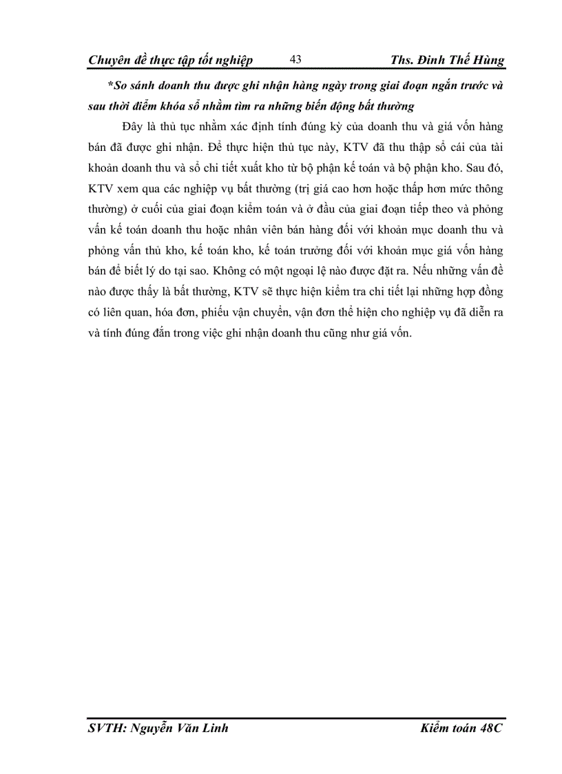 image for page Hoàn thiện thủ tục phân tích trong kiểm toán khoản mục doanh thu và giá vốn hàng bán trong kiểm toán báo cáo tài chính do công ty TNHH Dịch vụ Tư vấn Tài chính Kế toán và Kiểm toán AASC thực hiện