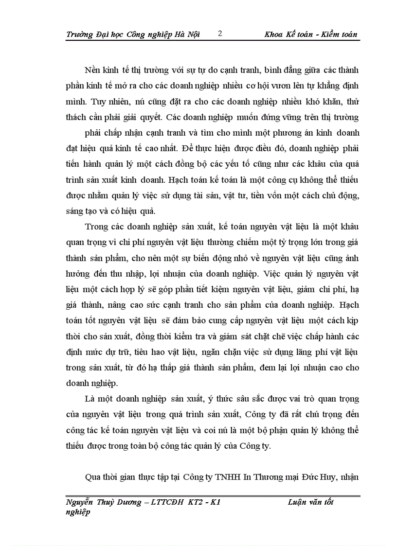 image for page Hoàn thiện kế toán nguyên vật liệu tại Công ty TNHH In Thương mại Đức Huy.