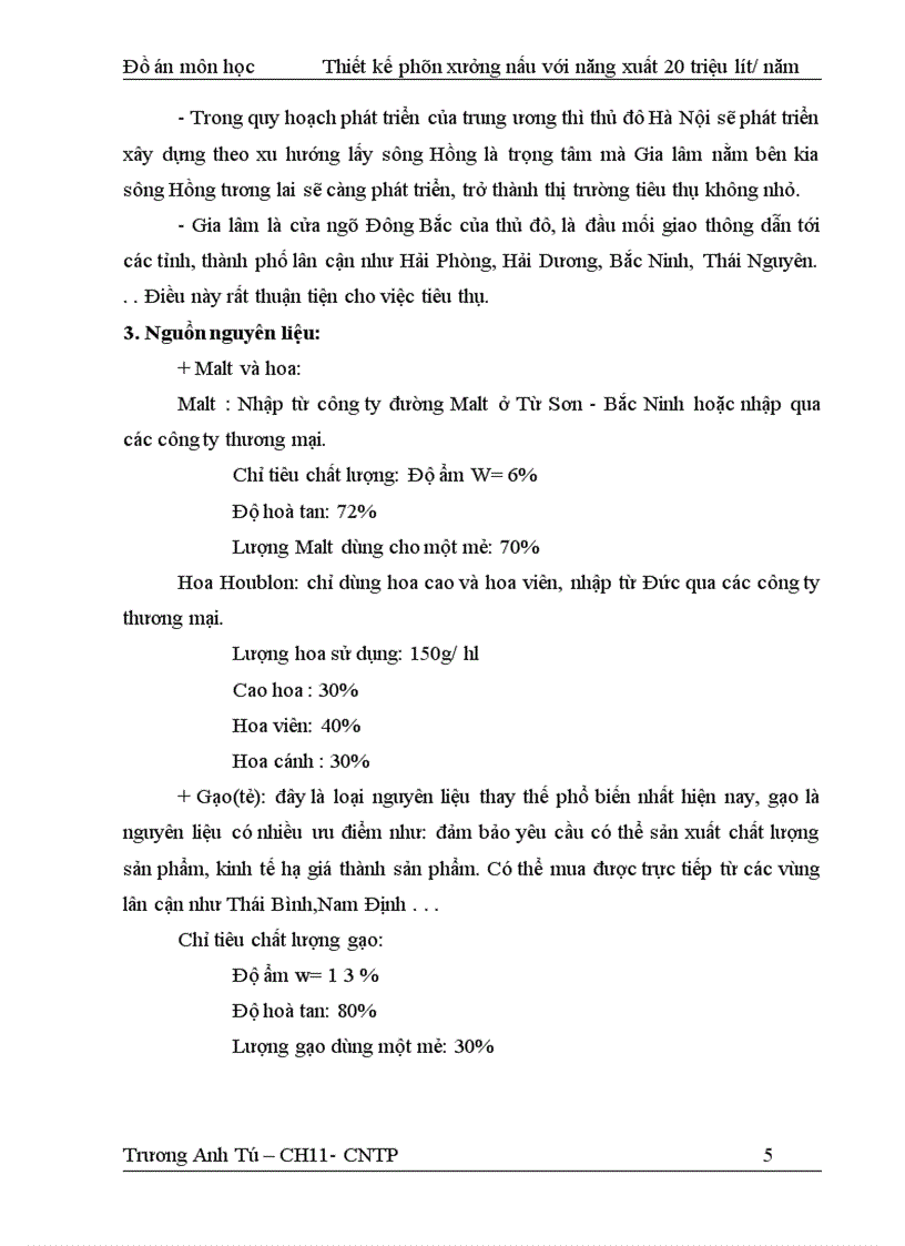 image for page Môn học Thiết kế phân xưởng nấu với năng xuất 20 triệu lít/ năm