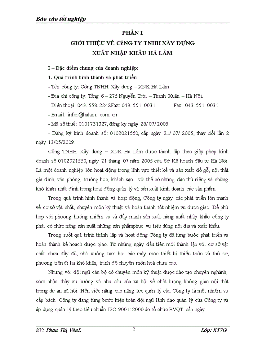 image for page Thực trạng công tác hạch toán kế toán tổng hợp tại Công ty TNHH Xây dựng-XNK Hà Lâm