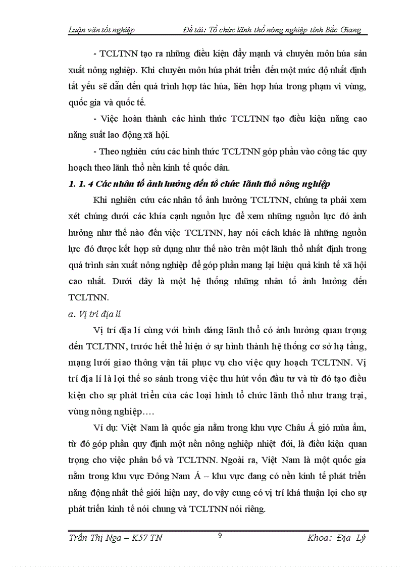 image for page Các vấn đề lí luận và thực tiễn của tổ chức lãnh thổ nông nghiệp