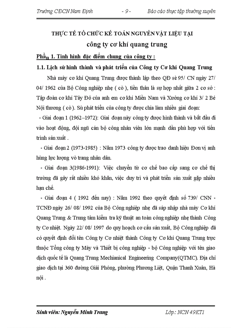 image for page Kế toán nguyên vật liệu tại công ty Cơ Khí Quang Trung