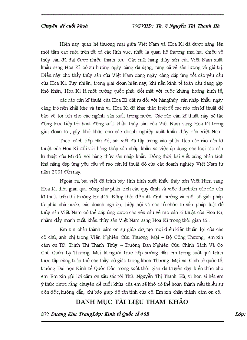 image for page Rào cản kĩ thuật của Hoa Kì đối với mặt hàng thủy sản xuất khẩu của Việt Nam. Nam