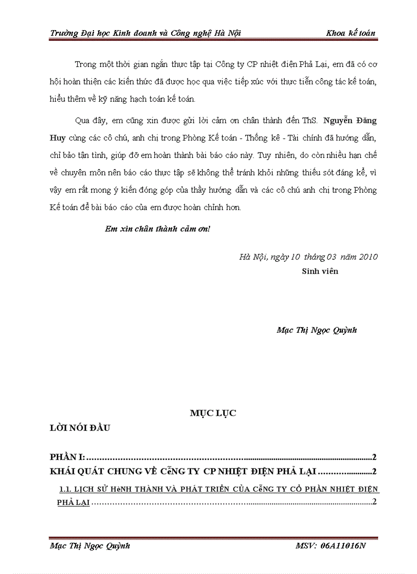 image for page Thực tế công tác kế toán tại Công Ty CP Nhiệt Điện Phả Lại