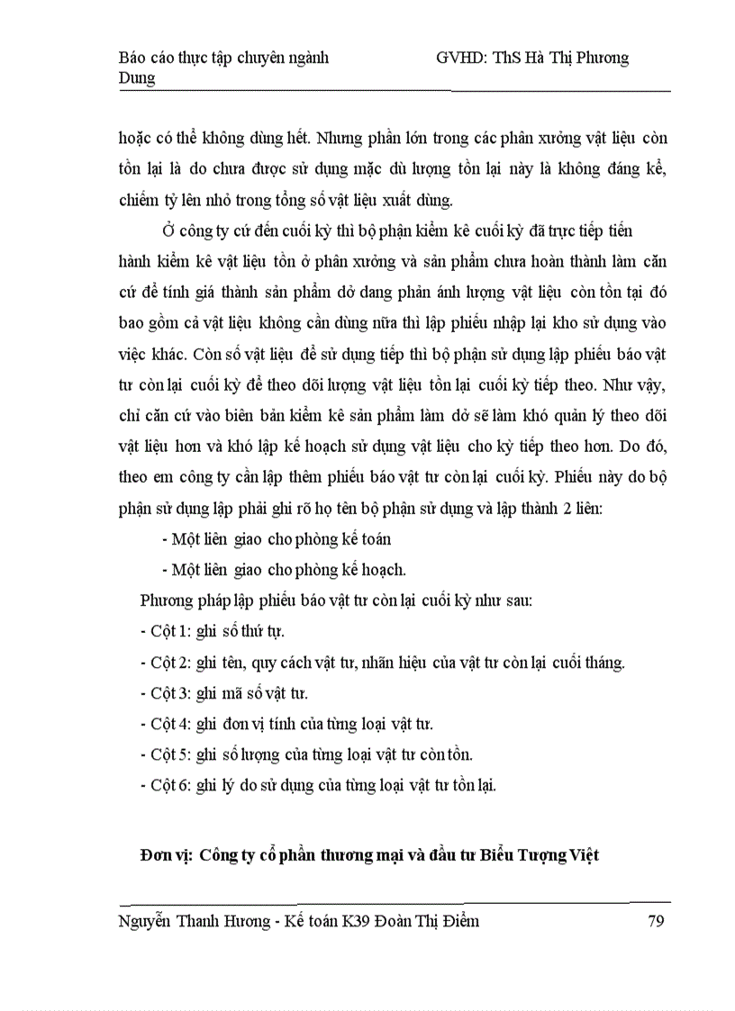 image for page Hoàn thiện Kế toán Nguyên vật liệu tại Công ty Cổ phần thương mại & đầu tư Biểu Tượng Việt