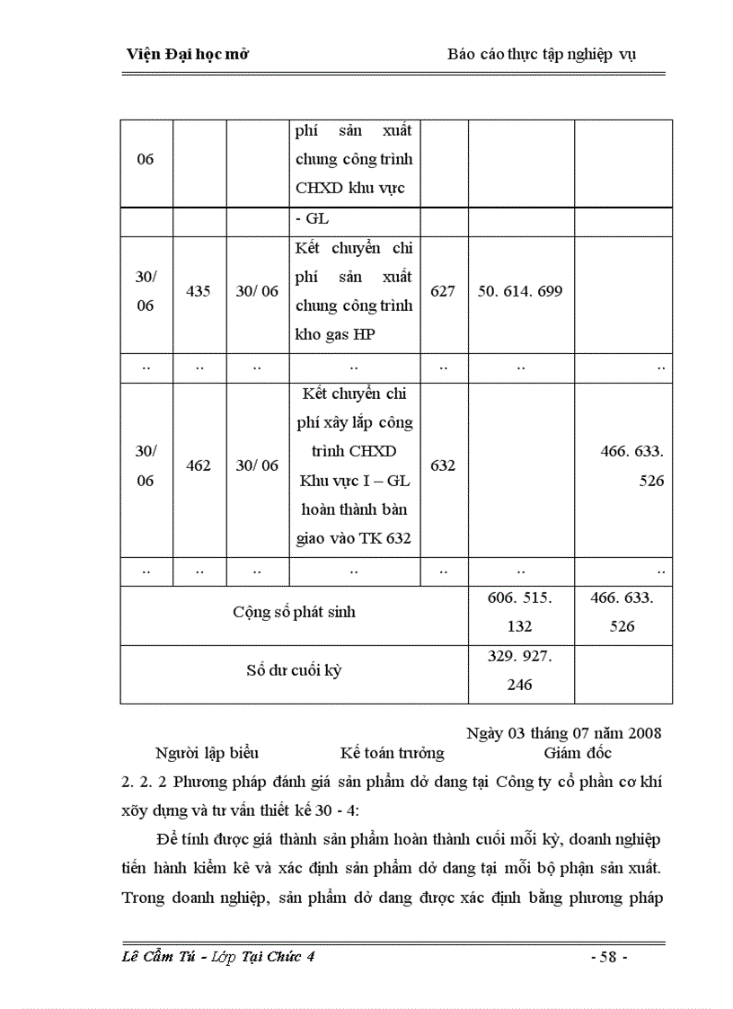 image for page Kế toán chi phí sản xuất v à tính giá thành sản phẩm t ại Công ty cổ phần c ơ kh í xây dựng và tư vấn thiết kế 30– 4