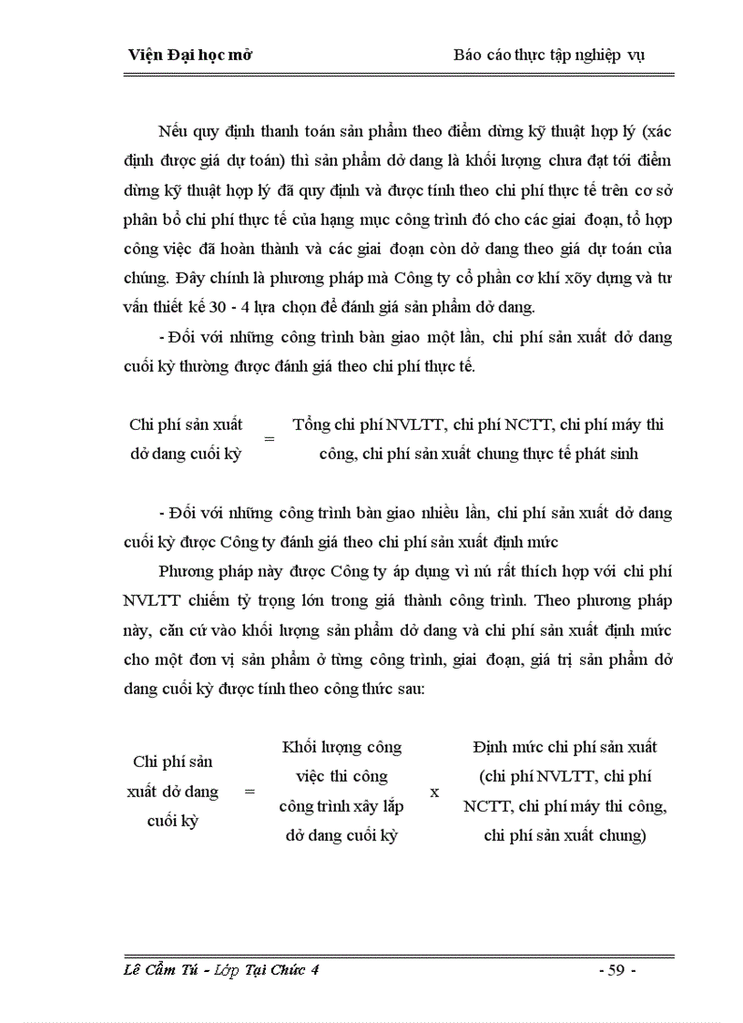 image for page Kế toán chi phí sản xuất v à tính giá thành sản phẩm t ại Công ty cổ phần c ơ kh í xây dựng và tư vấn thiết kế 30– 4
