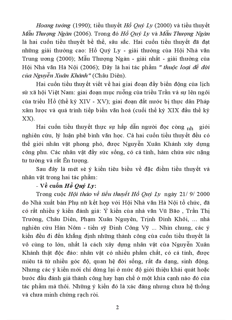 image for page Thế giới nhân vật trong tiểu thuyết Hồ Quý Ly và Mẫu Thượng Ngàn của Nguyễn Xuân Khánh