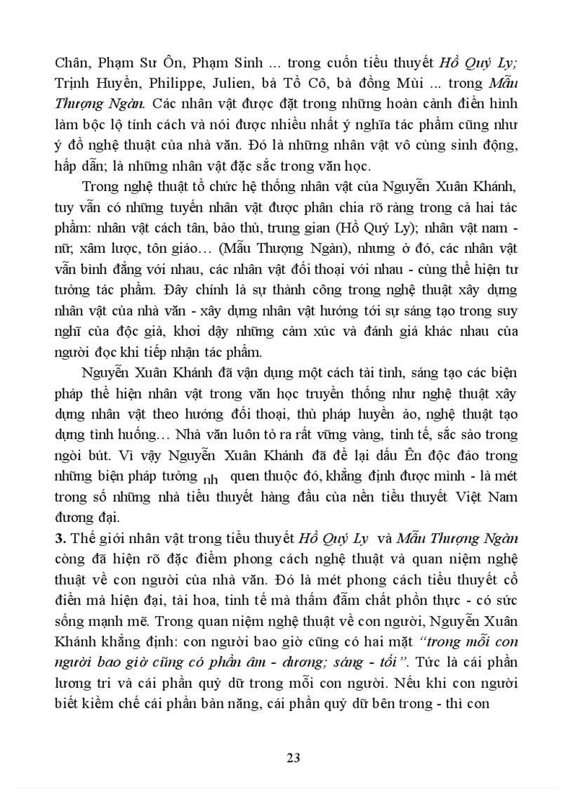 image for page Thế giới nhân vật trong tiểu thuyết Hồ Quý Ly và Mẫu Thượng Ngàn của Nguyễn Xuân Khánh