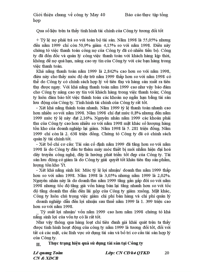 image for page Tình hình tài sản Công ty May 10