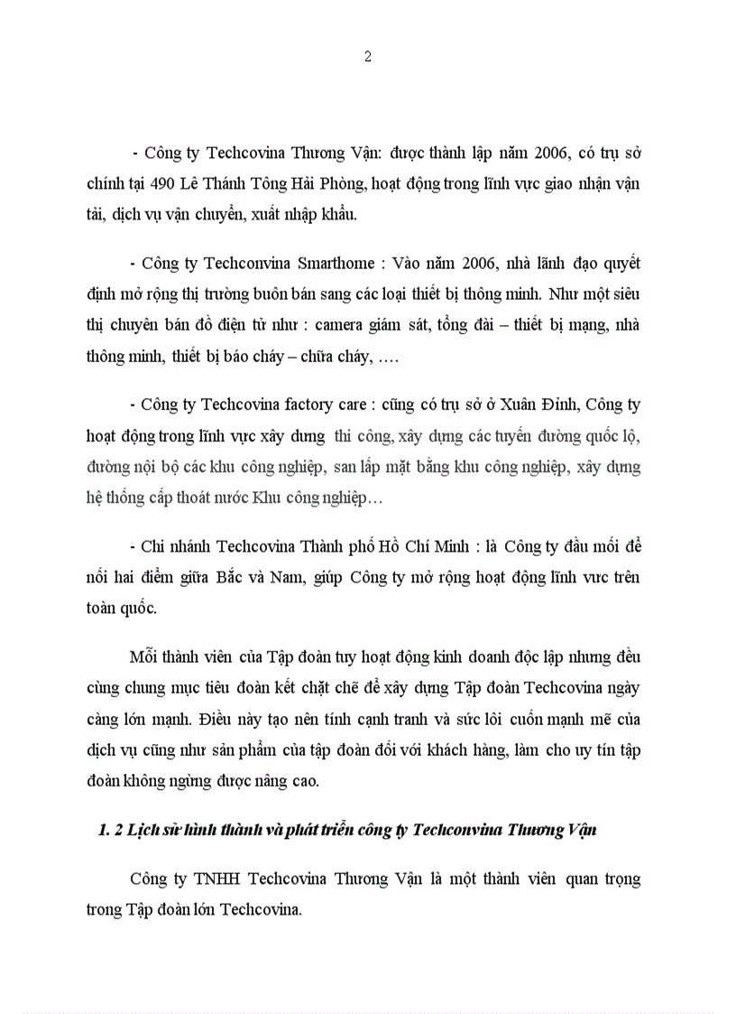 image for page Thực trạng về hoạt động giao nhận tại công ty tnhh techconvina thương vận