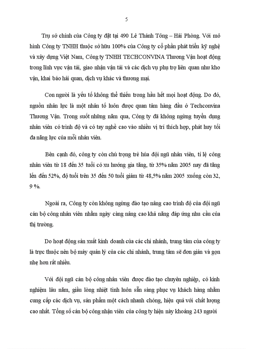 image for page Thực trạng về hoạt động giao nhận tại công ty tnhh techconvina thương vận