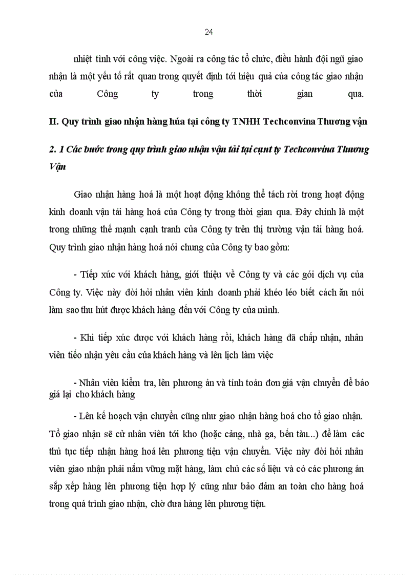 image for page Thực trạng về hoạt động giao nhận tại công ty tnhh techconvina thương vận