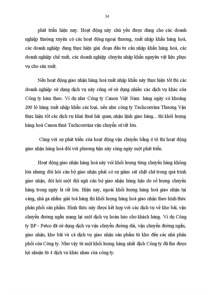 image for page Thực trạng về hoạt động giao nhận tại công ty tnhh techconvina thương vận