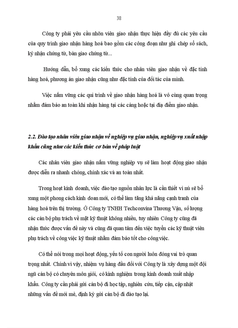 image for page Thực trạng về hoạt động giao nhận tại công ty tnhh techconvina thương vận