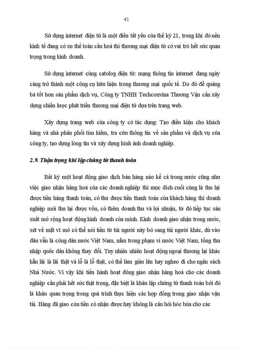image for page Thực trạng về hoạt động giao nhận tại công ty tnhh techconvina thương vận