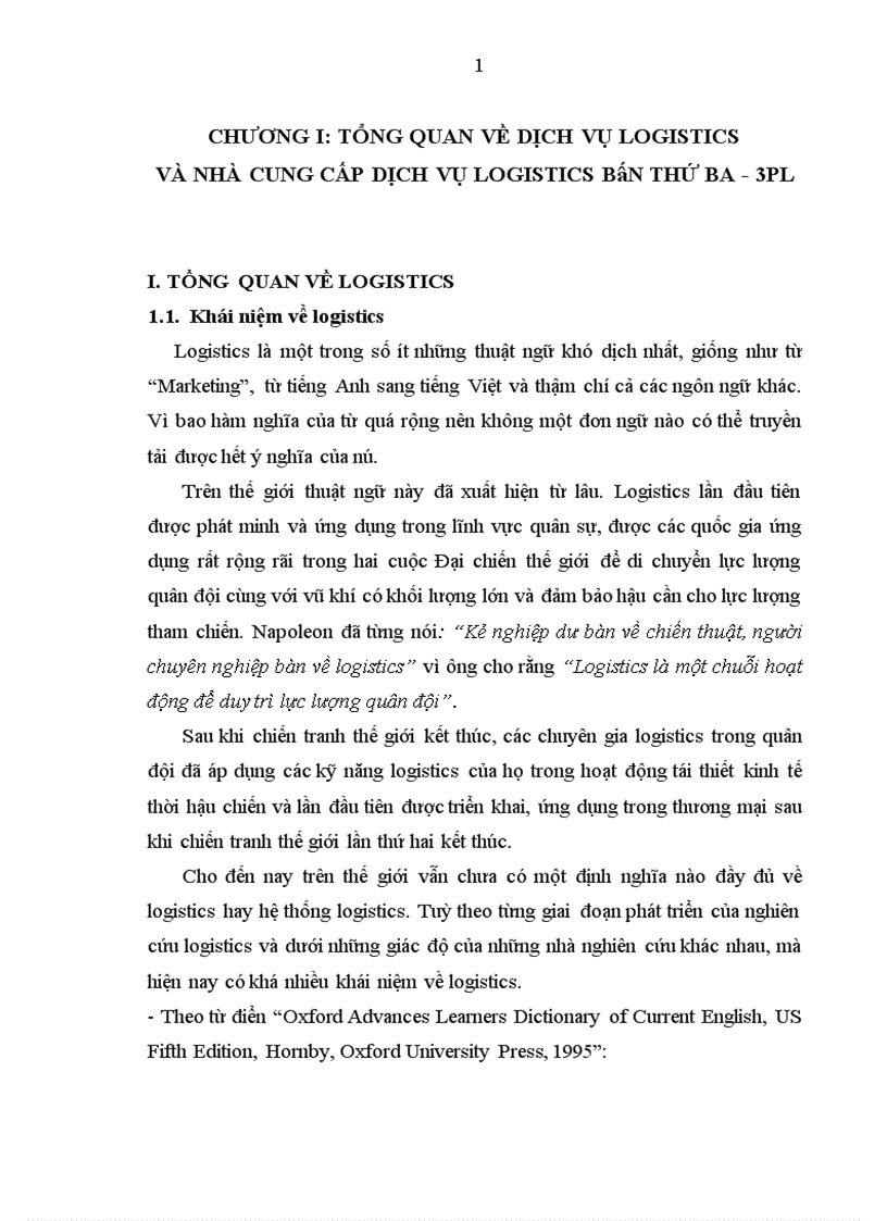 image for page Tổng quan về dịch vụ logistics