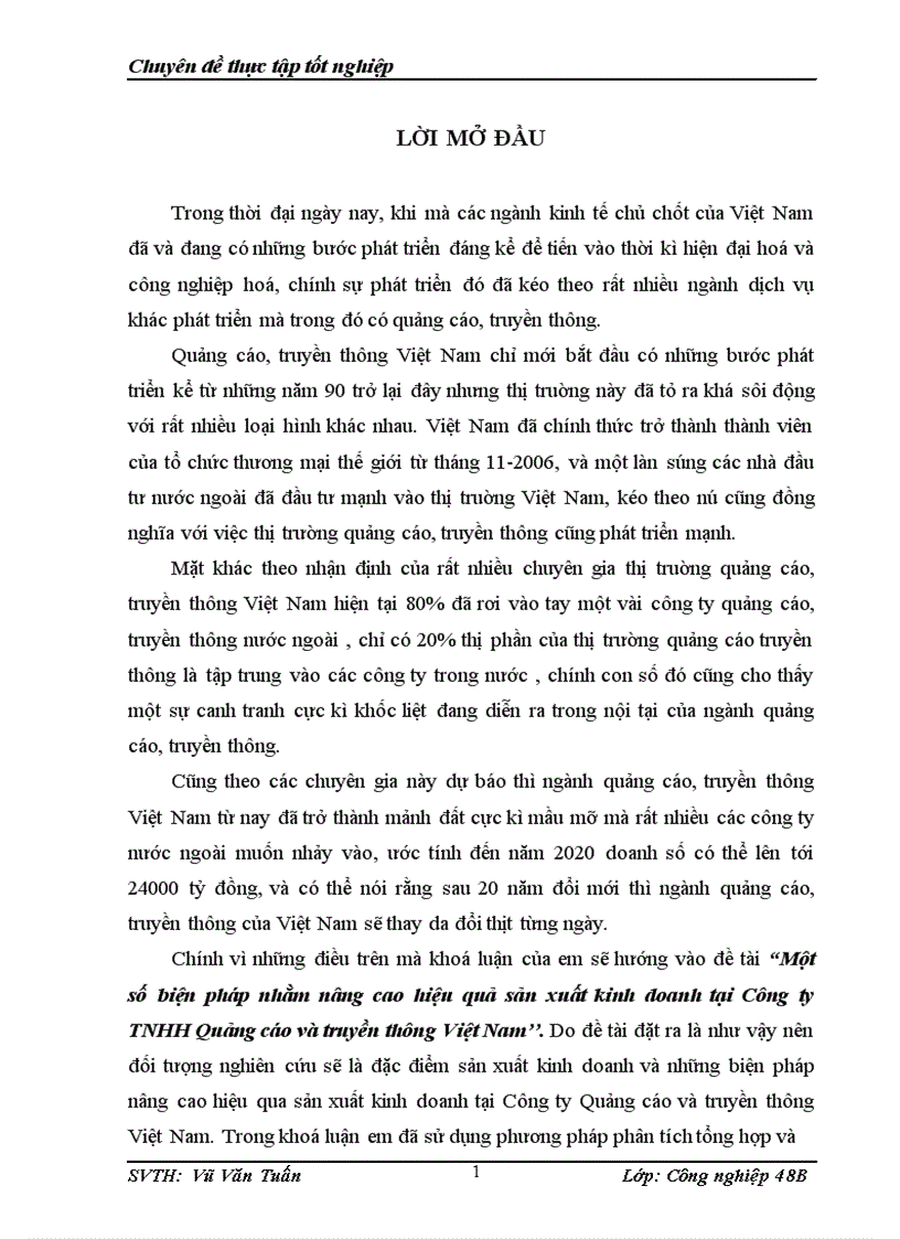 image for page Một số biện pháp nhằm nâng cao hiệu quả sản xuất kinh doanh ở Công ty TNHH Quảng cáo và truyền thông Việt Nam