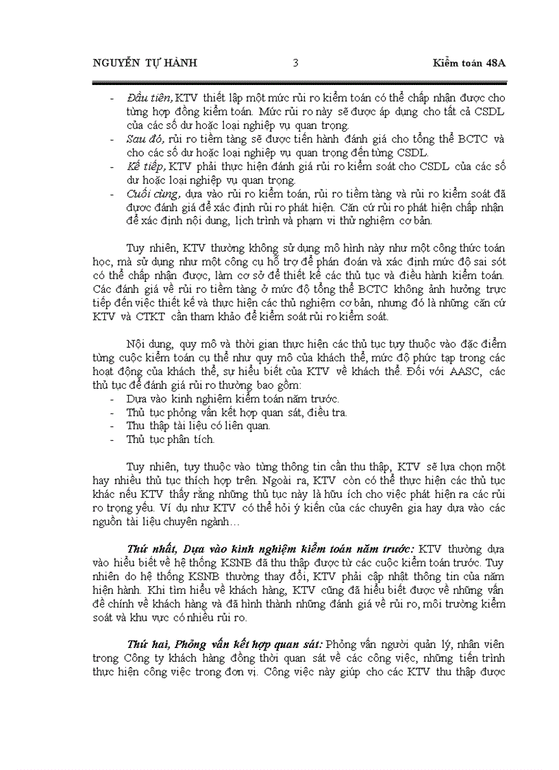 image for page Hoàn thiện quy trình đánh giá rủi ro trong kiểm toán báo cáo tài chính do Công ty Dịch vụ Tư vấn Tài chính Kế toán và Kiểm toán (AASC) thực hiện