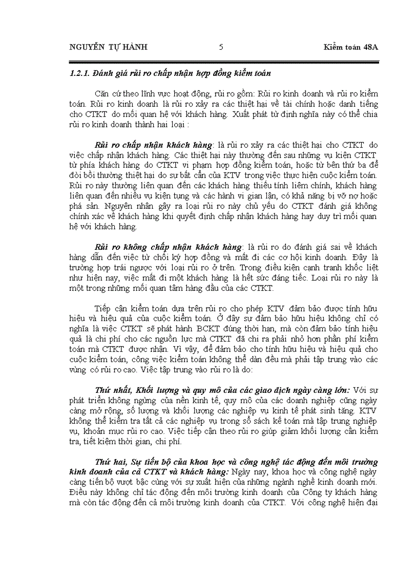 image for page Hoàn thiện quy trình đánh giá rủi ro trong kiểm toán báo cáo tài chính do Công ty Dịch vụ Tư vấn Tài chính Kế toán và Kiểm toán (AASC) thực hiện