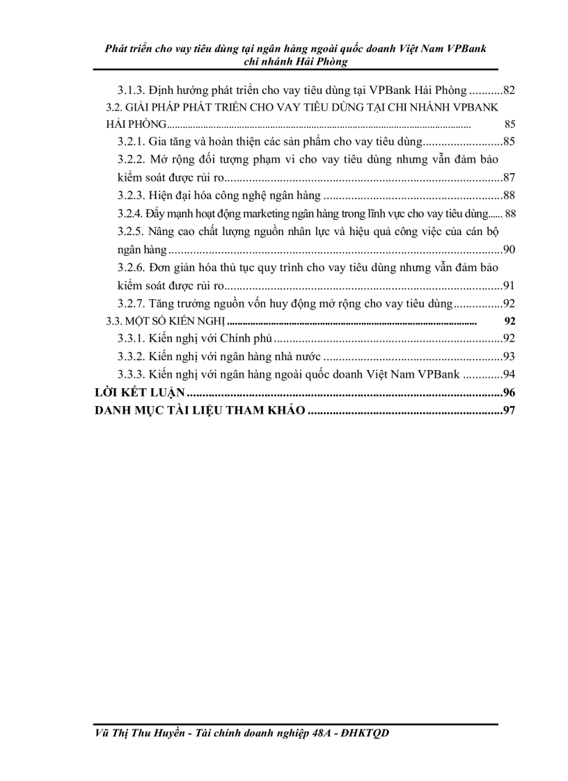 image for page Phát triển cho vay tiêu dùng tại ngân hàng ngoài quốc doanh Việt Nam VPBank chi nhánh Hải Phòng