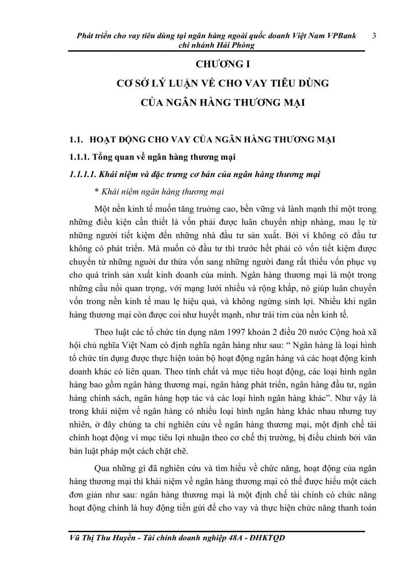 image for page Phát triển cho vay tiêu dùng tại ngân hàng ngoài quốc doanh Việt Nam VPBank chi nhánh Hải Phòng