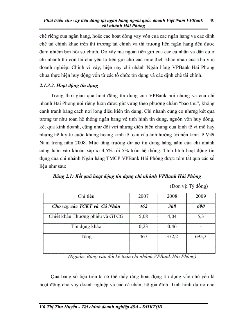 image for page Phát triển cho vay tiêu dùng tại ngân hàng ngoài quốc doanh Việt Nam VPBank chi nhánh Hải Phòng