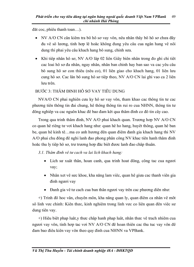image for page Phát triển cho vay tiêu dùng tại ngân hàng ngoài quốc doanh Việt Nam VPBank chi nhánh Hải Phòng
