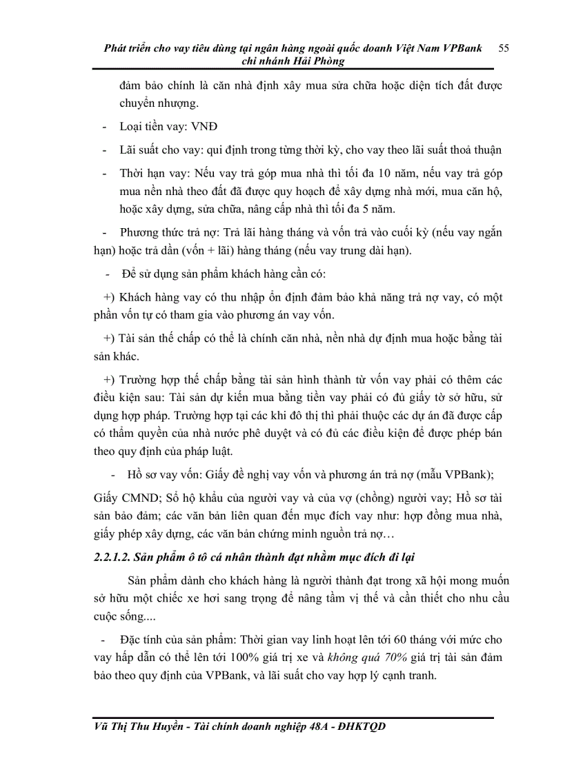 image for page Phát triển cho vay tiêu dùng tại ngân hàng ngoài quốc doanh Việt Nam VPBank chi nhánh Hải Phòng