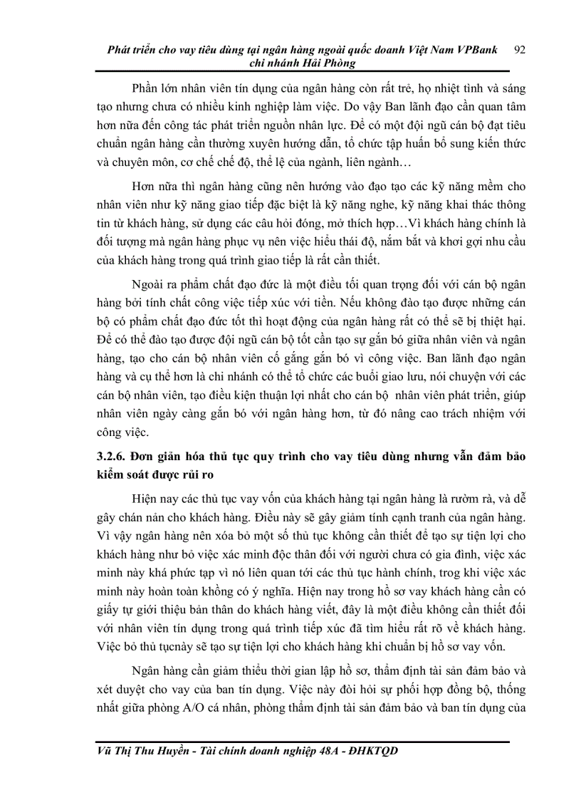 image for page Phát triển cho vay tiêu dùng tại ngân hàng ngoài quốc doanh Việt Nam VPBank chi nhánh Hải Phòng