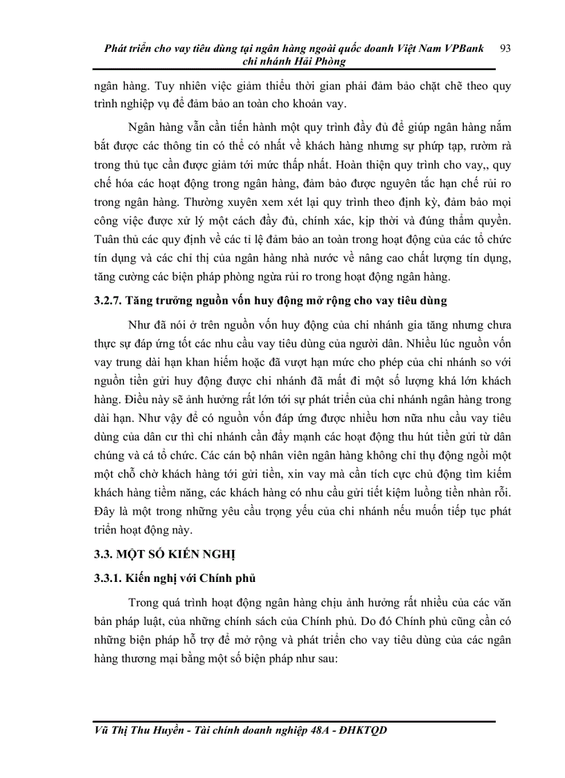 image for page Phát triển cho vay tiêu dùng tại ngân hàng ngoài quốc doanh Việt Nam VPBank chi nhánh Hải Phòng