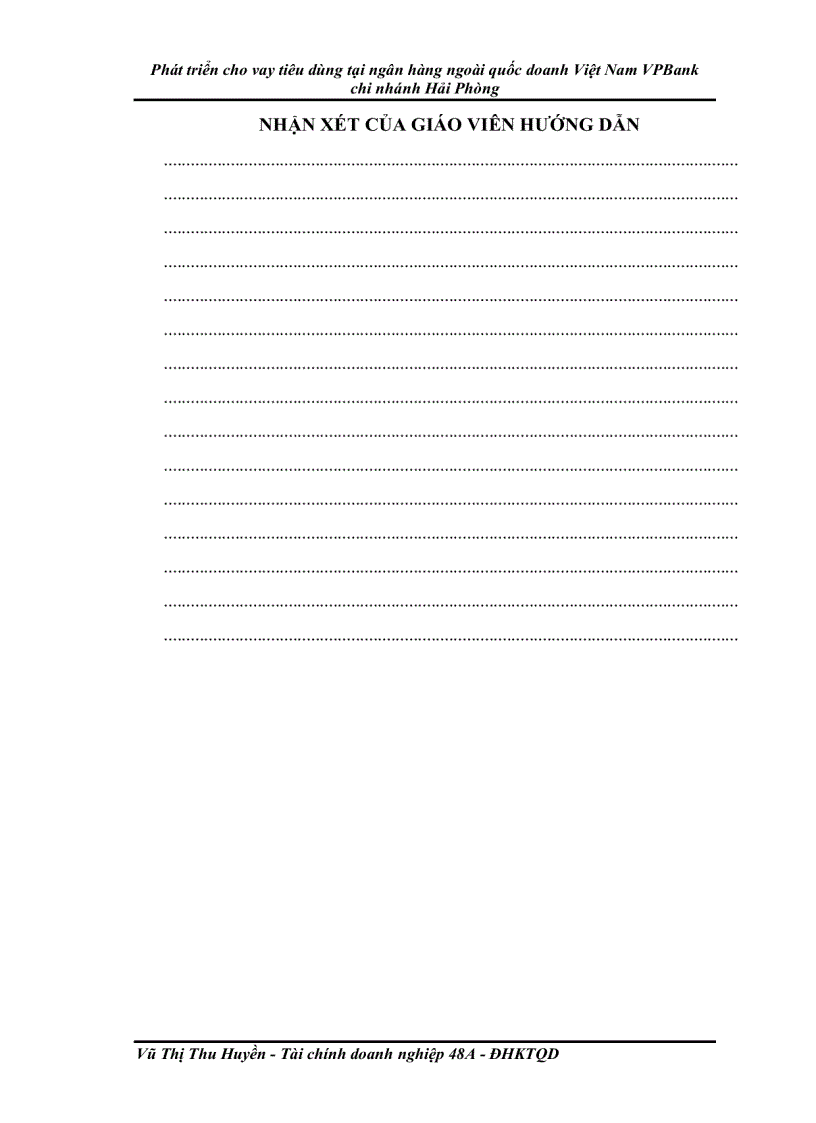 image for page Phát triển cho vay tiêu dùng tại ngân hàng ngoài quốc doanh Việt Nam VPBank chi nhánh Hải Phòng