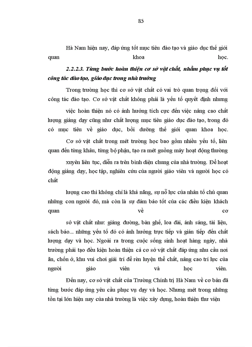 image for page Vấn đề bồi dưỡng thế giới quan duy vật biện chứng cho học viên ở Trường Chính trị Hà Nam