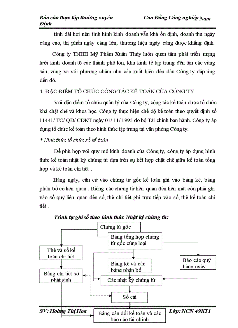 image for page Tổ chức kế toỏn bỏn hàng và xỏc định kết quả bỏn hàng tại Cụng ty TNHH Mỹ Phẩm xuõn thủy