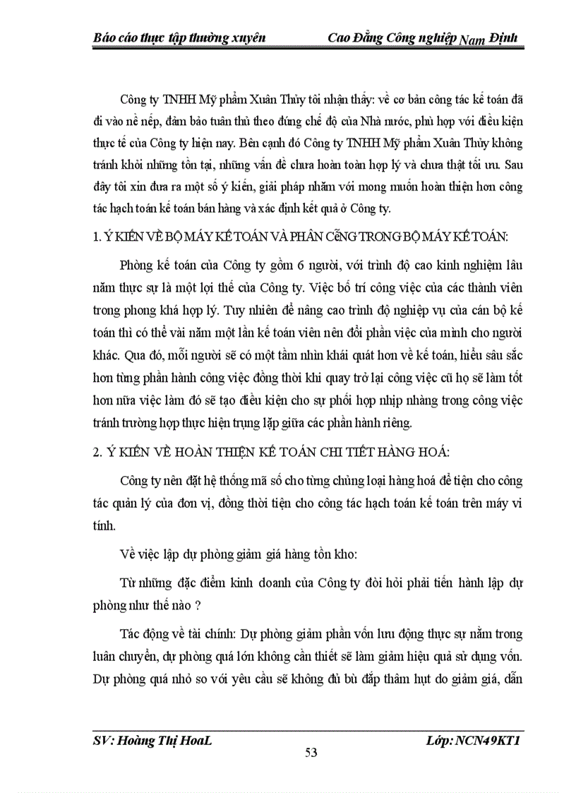 image for page Tổ chức kế toỏn bỏn hàng và xỏc định kết quả bỏn hàng tại Cụng ty TNHH Mỹ Phẩm xuõn thủy