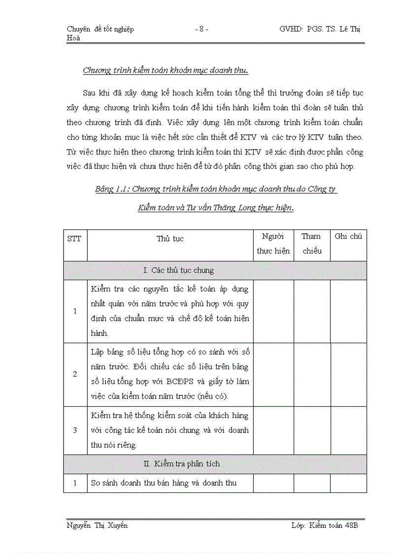 image for page Hoàn thiện quy trình kiểm toán khoản mục doanh thu trong kiểm toán báo cáo tài chính do Công ty TNHH Kiểm toán và Tư vấn Thăng Long